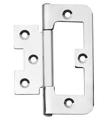 POLISHED CHROME FLUSH HINGES 76MM X 33MM 2 PACK