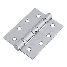 SMITH & LOCKE SATIN CHROME GRADE 13 FIRE RATED BALL BEARING DOOR HINGES 102MM X 76MM 2 PACK