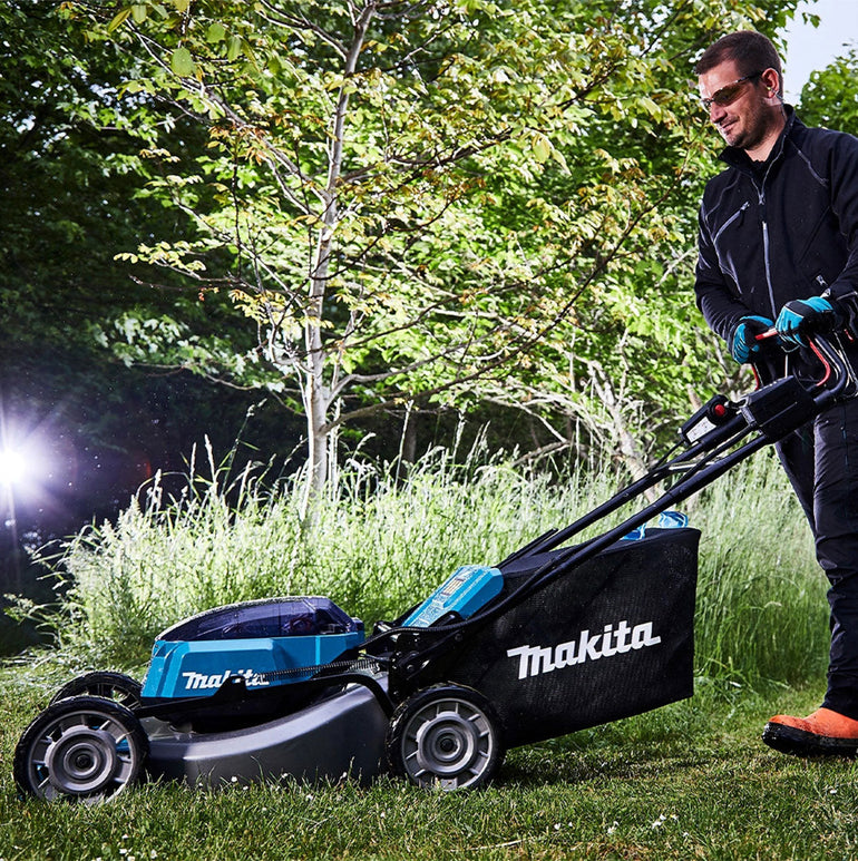 Makita DLM532Z 36V Brushless 530mm Lawn Mower with 2 x 5.0Ah Battery & Charger