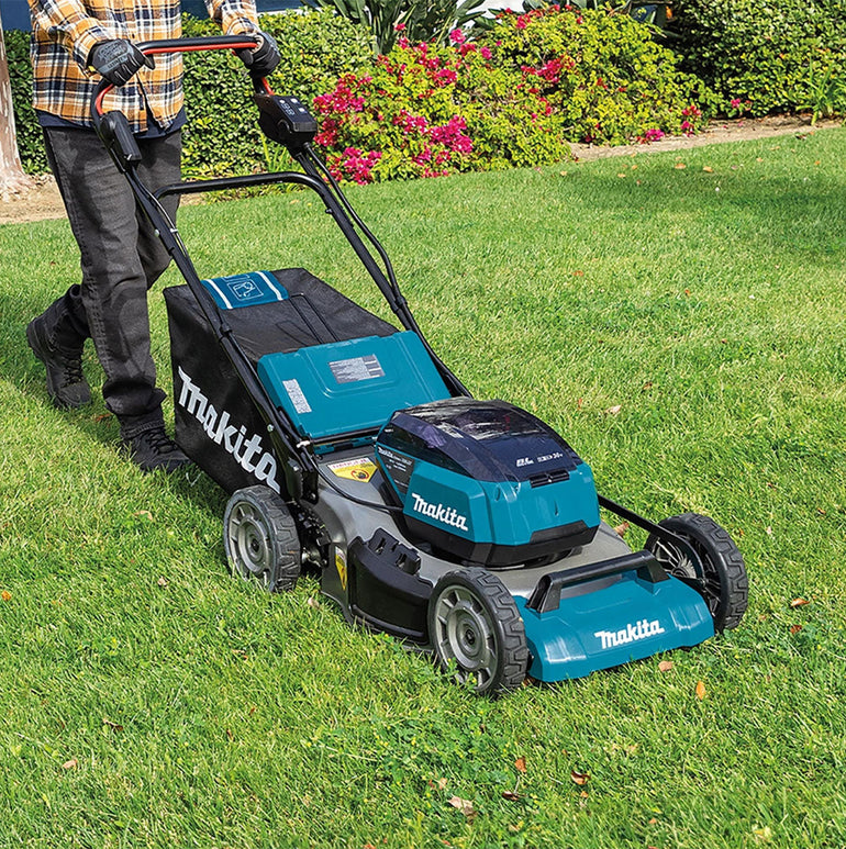 Makita DLM530Z 36V Brushless 530mm Lawn Mower with 2 x 5.0Ah Battery & Charger