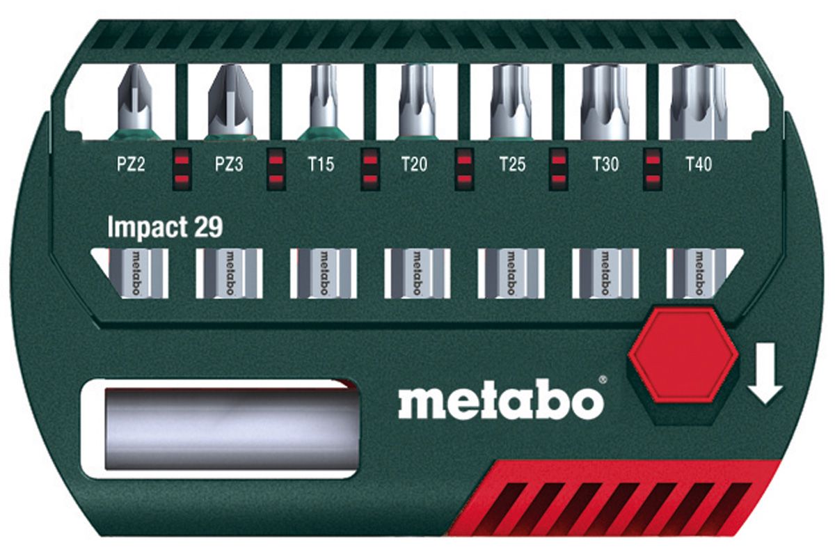 METABO 628849000 X8 PIECE 29MM POZI & TORX IMPACT BIT BOX SET