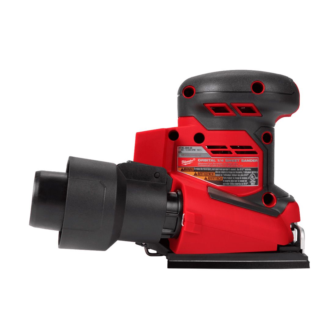 MILWAUKEE M18 BQSS-0 18V CORDLESS 1/4 SHEET SANDER BODY ONLY