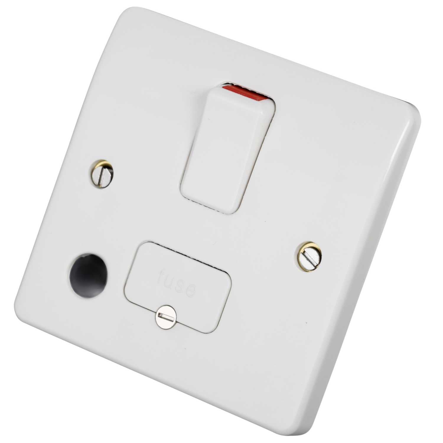 MK LOGIC PLUS 13A SWITCHED FUSED SPUR & FLEX OUTLET WHITE (13479)