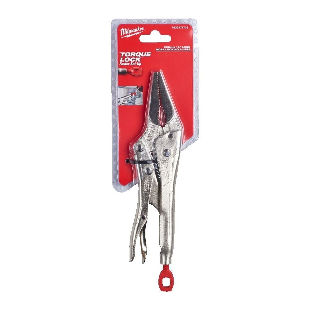 Milwaukee 4932471733 9" Torque Lock Long Nose Locking Pliers