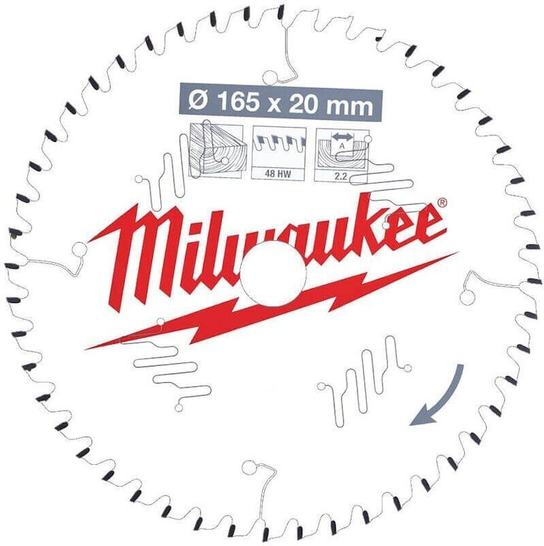 Milwaukee 4932471295 165x20mm 48t Circular Saw Blade