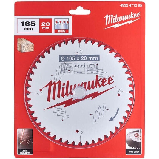 Milwaukee 4932471295 165x20mm 48t Circular Saw Blade