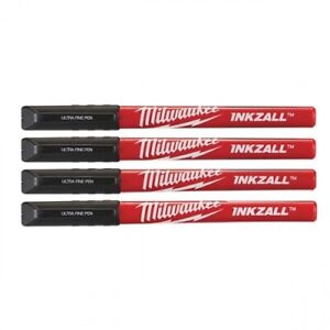 Milwaukee 48223164 - INKZALL Jobsite Fine Tip Black Pens - 4pc