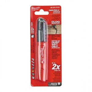 Milwaukee 48223103 Inkzall Jobsite Chisel Point Marker Pen