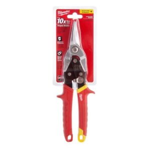 Milwaukee 48224530 Metal Aviation Snips Straight Cut 10in 260mm XMS22AVSNIPS