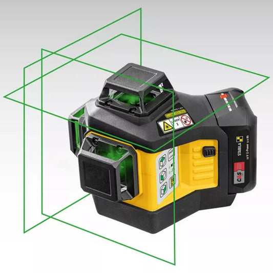 Stabila STB-LAX600GB 12V Green Multi-line Laser With 1 x 2.0Ah CAS Battery, Charger & Case