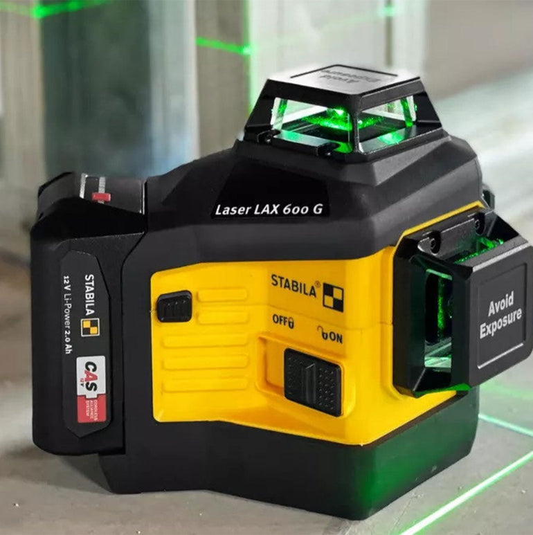 Stabila STB-LAX600GB 12V Green Multi-line Laser With 1 x 2.0Ah CAS Battery, Charger & Case