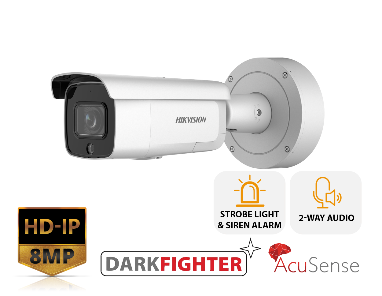 HIKVISION DS-2CD2686G2-IZSU/SL - 8MP AcuSense IR Varifocal Bullet Network Camera