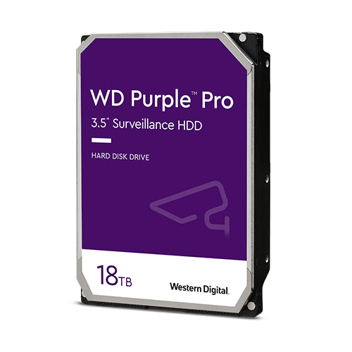 WD WD181PURP Purple Pro 18TB SATA Hard Drive for Surveillance w/ 7200RPM 6Gb/s 512MB Cache