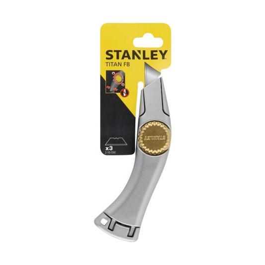 STANLEY 2-10-550 175MM TITAN FIXED BLADE KNIFE INC 3X BLADES